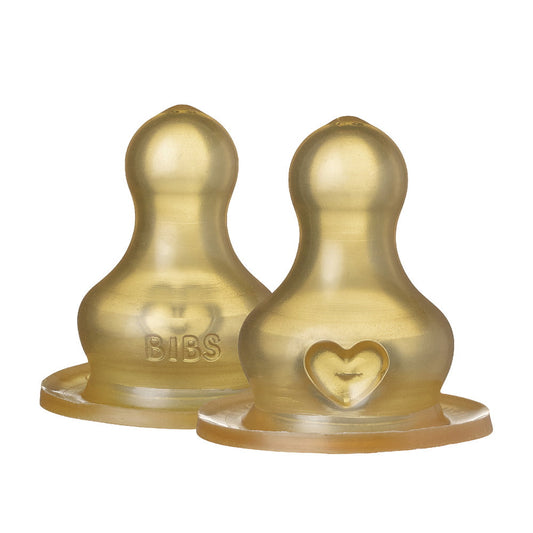 BIBS Bottle Nipple 2 PACK Latex Slow Flow